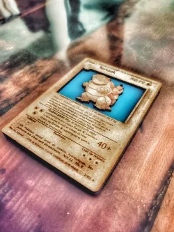 Pokemon Tortank card (Fr&US) (Laser Cut)