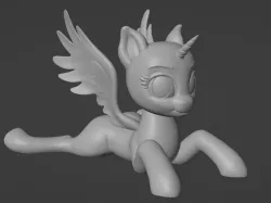 PONY LYING IN THE GROUND. ALICORN CLOPED.