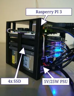 Rasperry Pi NAS for 4 SSD