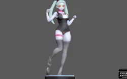 REBECCA SWIM SUIT CYBERPUNK EDGERUNNERS 2077 ANIME GIRL CHARACTER 3D PRINT