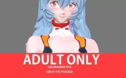 REI AYANAMI INJURED NAKED NSFW PLUG SUIT LONG HAIR EVANGELION 3D PRINT