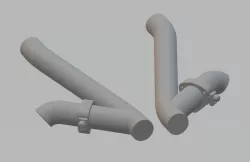 Scale Model Car Exhaust - Mufflers, Cutouts, & Pipes