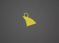 Shark fin keychain