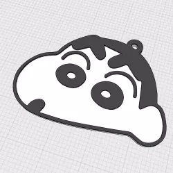 Shin Chan face keychain