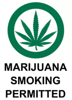 sign - smoke weed - tile