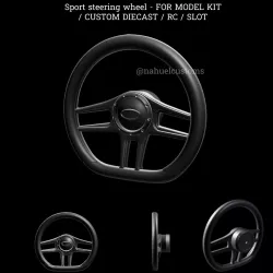 Sport steering wheel - FOR MODEL KIT / CUSTOM DIECAST / RC / SLOT