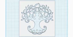 Tree of Life stencil, printable Sacred Tree decoration, spiritual wall art decor