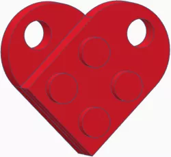 Two-Piece Heart Keyring