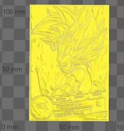 Vegeta Ssj 3 Card Lithophane