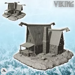 Viking lord's residence with wooden deck and fireplace (4) - Alkemy Asgard Lord of the Rings War of the Rose Warcrow Saga