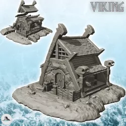 Viking mansion with fence and storage shed (9) - Alkemy Asgard Lord of the Rings War of the Rose Warcrow Saga