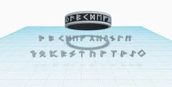 Viking Rune Ring inscribed with the Elder Futhark Runes Norse Ring Scandinavian Jewelry, ring size 6