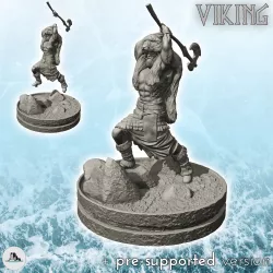 Viking warrior with axe and animal skin (3) - Alkemy Asgard Lord of the Rings War of the Rose Warcrow Saga