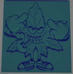 Weedman - 3d Paint it your self art canvas