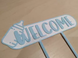 Welcome Baby Cake Top