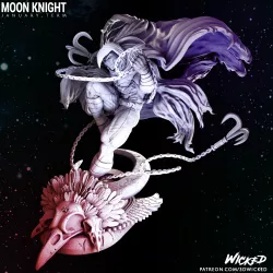 Wicked Marvel Moon Knight: STLs Sculpture ready for printing