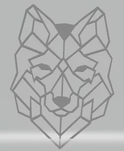 Wolf head V2 wall decoration (100cm x 100cm)