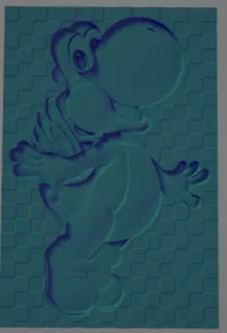 Yoshi- paint him your self 3d tile