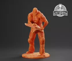 Zombie Chainsaw Doom 3 Miniature STL