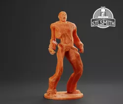 Zombie Flaming Doom 3 Miniature STL