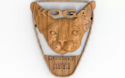 3D CARVED CAT BADGE