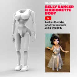 3D Model of a bellydancer marionette  for 3D print
