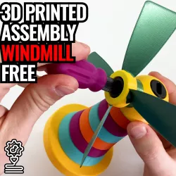 3d print ready Assembly Toy Windmill