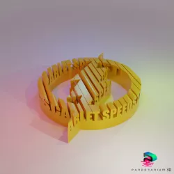 3D Word Shape - Scarlet Speedster