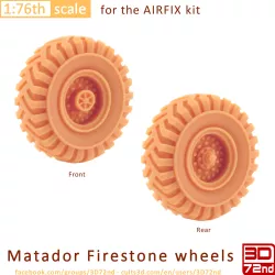 3D72ND - 1/76TH SCALE MATADOR FIRESTONE WHEELS