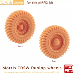 3D72ND - 1/76TH SCALE MORRIS CDSW DUNLOP WHEELS