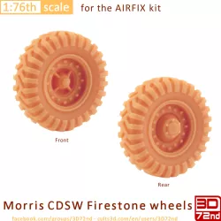 3D72ND - 1/76TH SCALE MORRIS CDSW FIRESTONE WHEELS