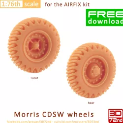 3D72ND - 1/76TH SCALE MORRIS CDSW WHEELS