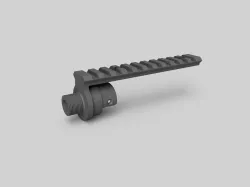 Airsoft AAP-01 adapter with top rail - 16mm cw mk23 suppressor