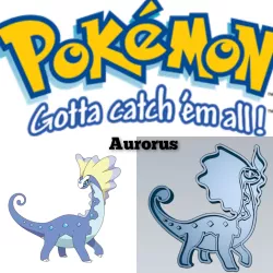 Amazing Pokemon Aurorus Cookie Cutter Stamp Cake Decorating