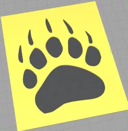 Bear Claw Stencil