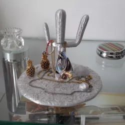 Cactus, jewelry support, display stand