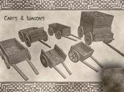 Carts & Wagons for Dungeons & Dragons, Warhammer tabletop fantasy games