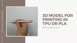 Cover for Apple pencil 2 gneration for 3D print model