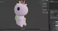 Cute unicorn, blender and stl