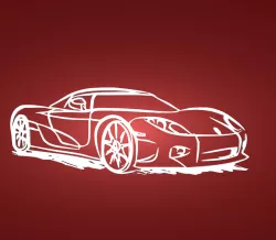 Decorative mural, wall decoration, hypercar, panno, Koenigsegg