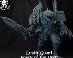 Depth Guard - Envoy of the Deep. Pre-supported & Multipart