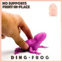 Ding Ding Flexi Penis Toad Frog articulated print-in-place no supports