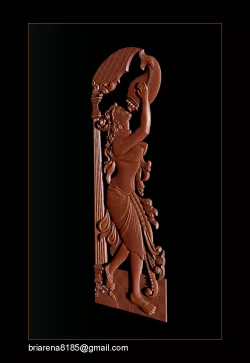 Door 3D Design relief for CNC