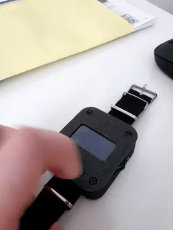 DStike Watch v2 - top unexposed + button + holes for the RGB led
