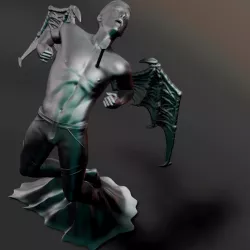 Dying falling angel