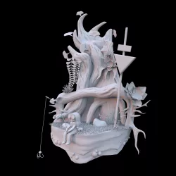 Fishing 3d illustration