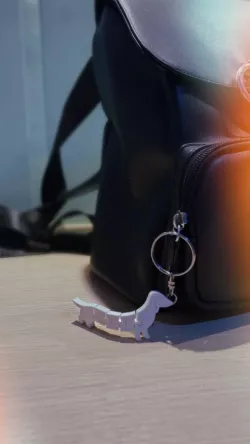 Flexible Dachshund Keychain