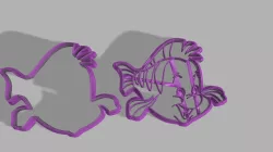 Flounder (Ariel's fish) cookie cutter
