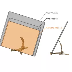 Foldable compact smartphone / tablet stand (long cylindrical shape)