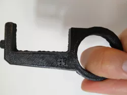 For everyday life and avoid touching doors, coffee machines, cash machines. This hook will be useful, practical, light and fits in your pocket!
